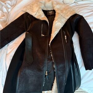 Vince Camuto Black and Cream Teddy Jacket